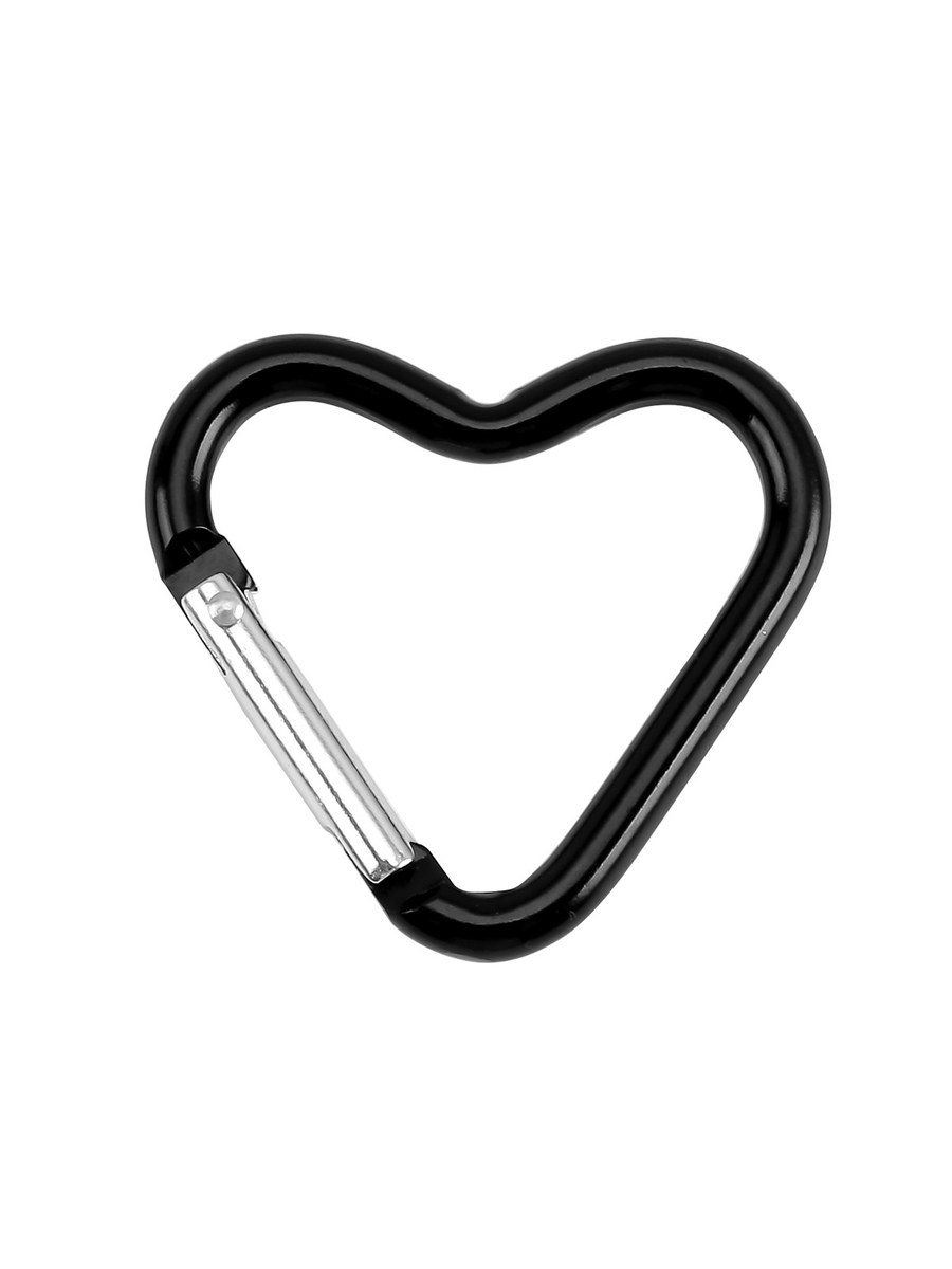 Black Heart Carabiner Keychain
