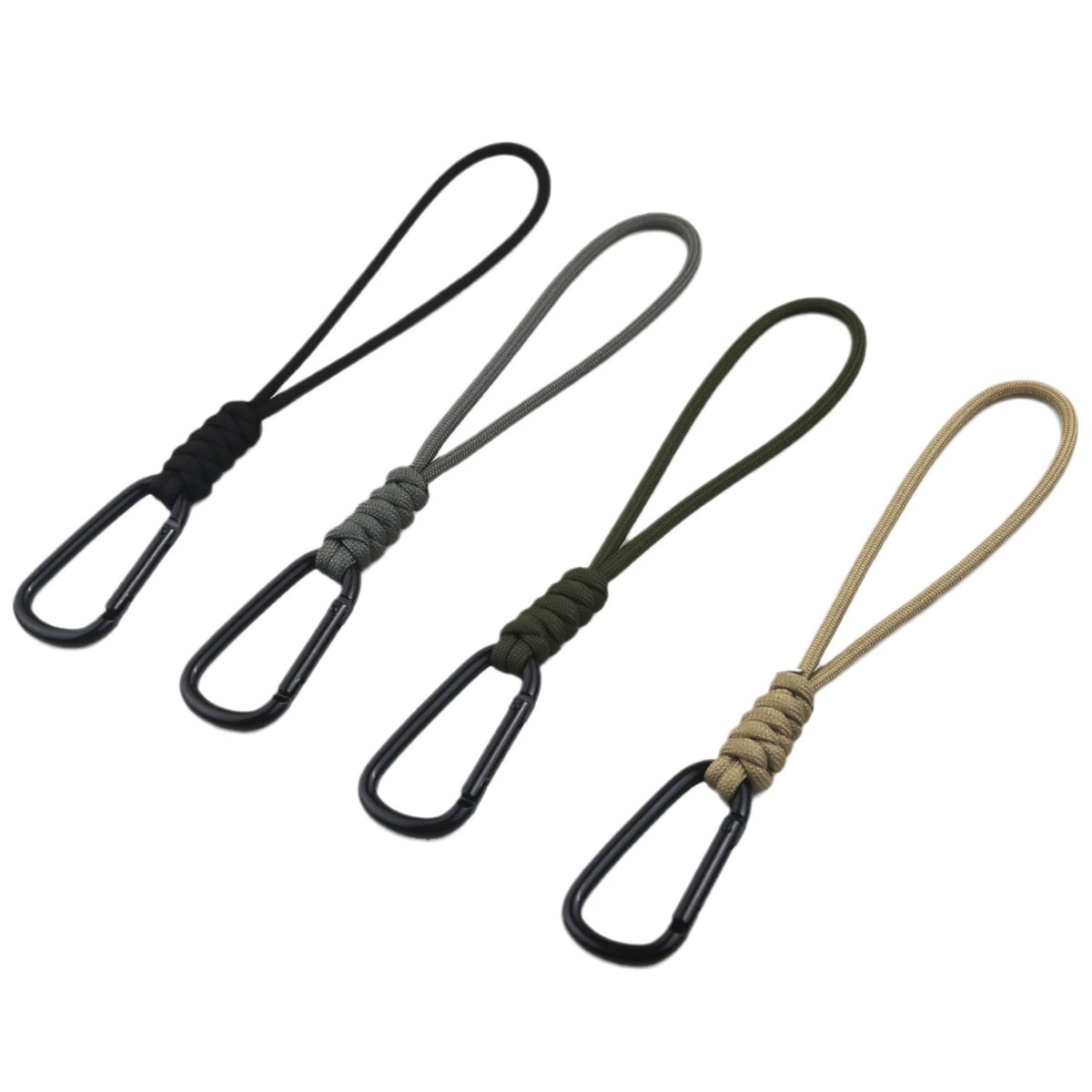 Black Paracord Wrist Keychain