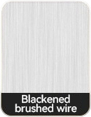 Blackened Brushed Wire electroplating swatch for custom fridge magnets