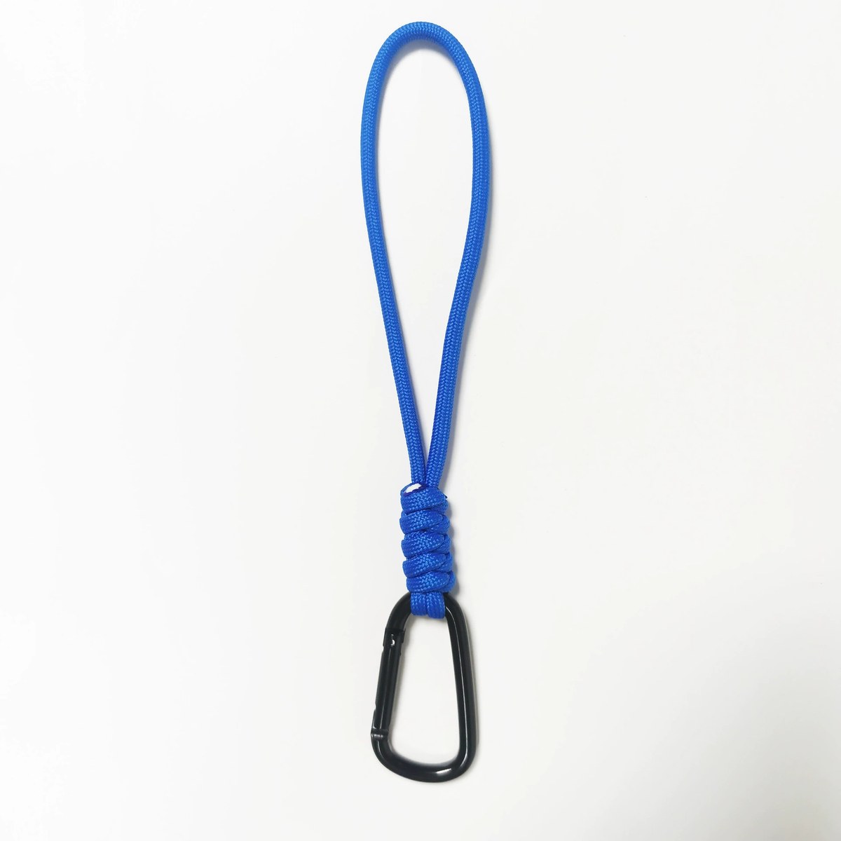 Blue Paracord Wrist Keychain