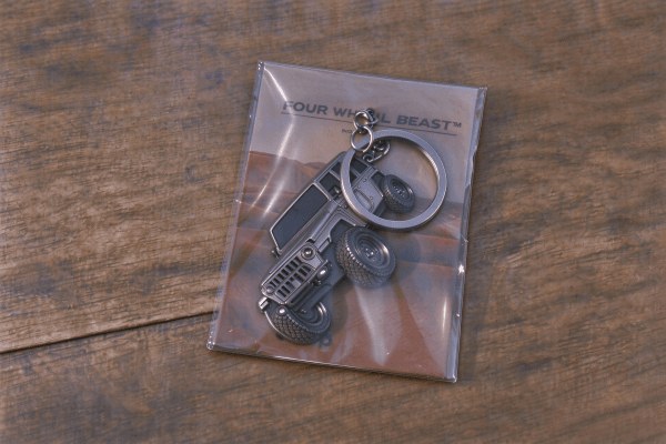 Custom car keychain packed in a clear OPP bag for wholesale shipping