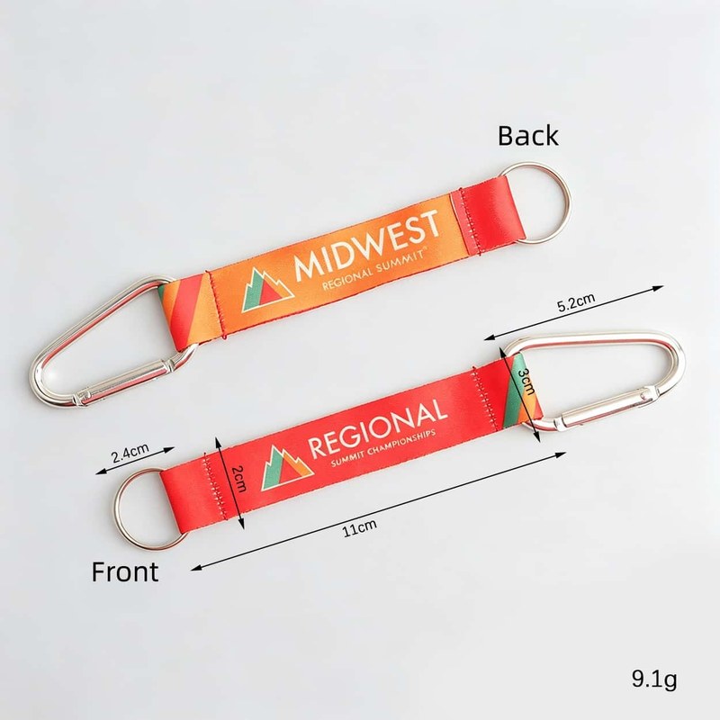 carabiner keychain lanyard real measurements