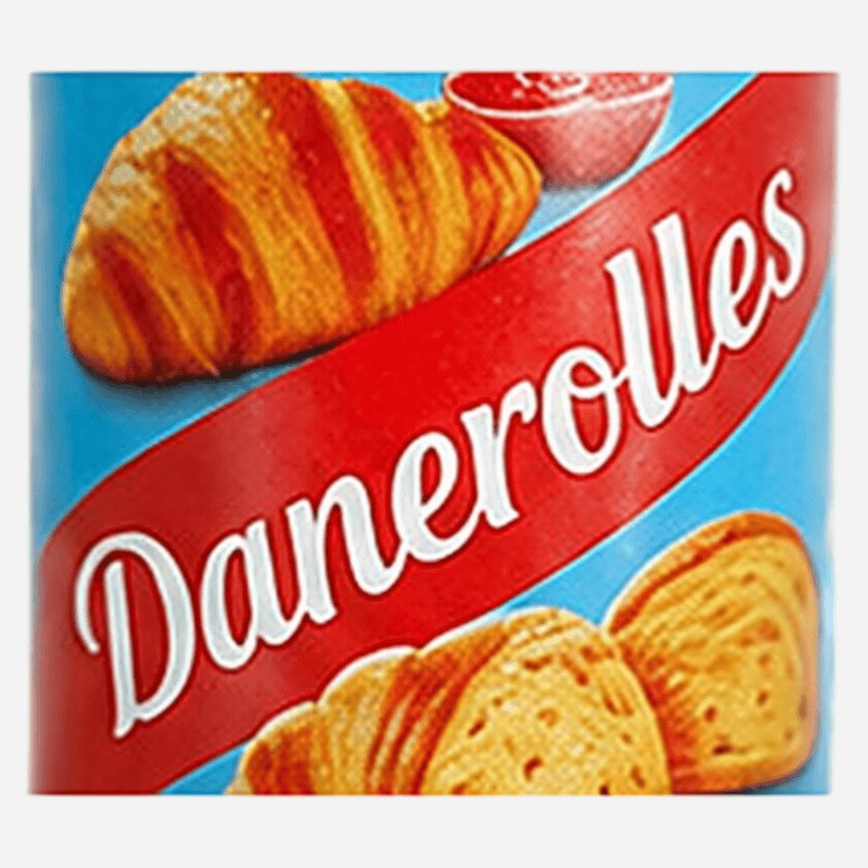 printed croissant art on the can keychain body
