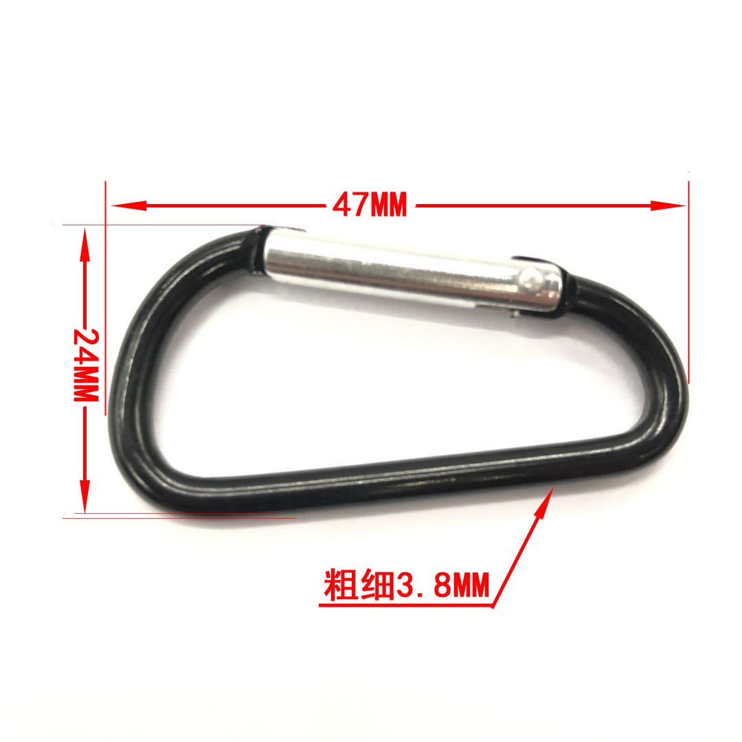 D Type Carabiner Size Dimensions