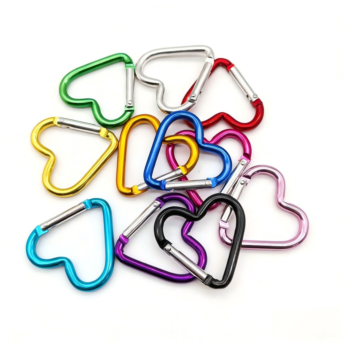 Heart Shaped Aluminum Carabiner Keychain Main