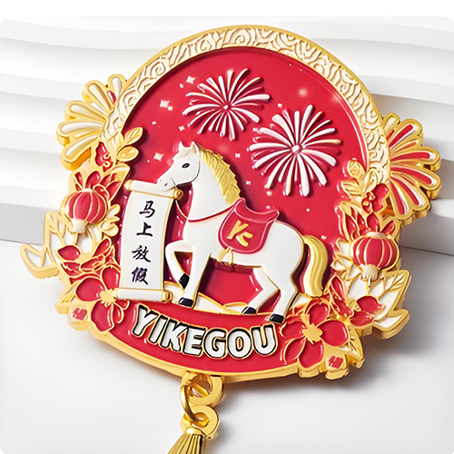 Custom fridge magnets with an embossed relief surface