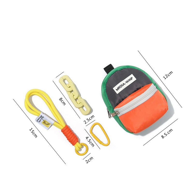 keychain pouch real measurements marked on the piece
