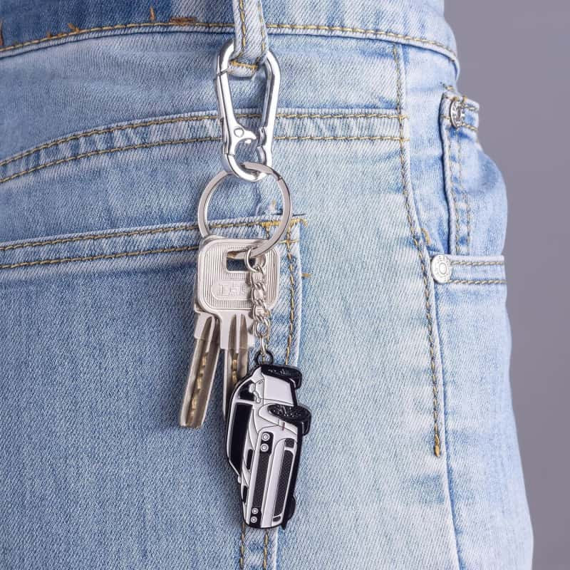 Muscle car keychain: hanging with jeans pocket keys