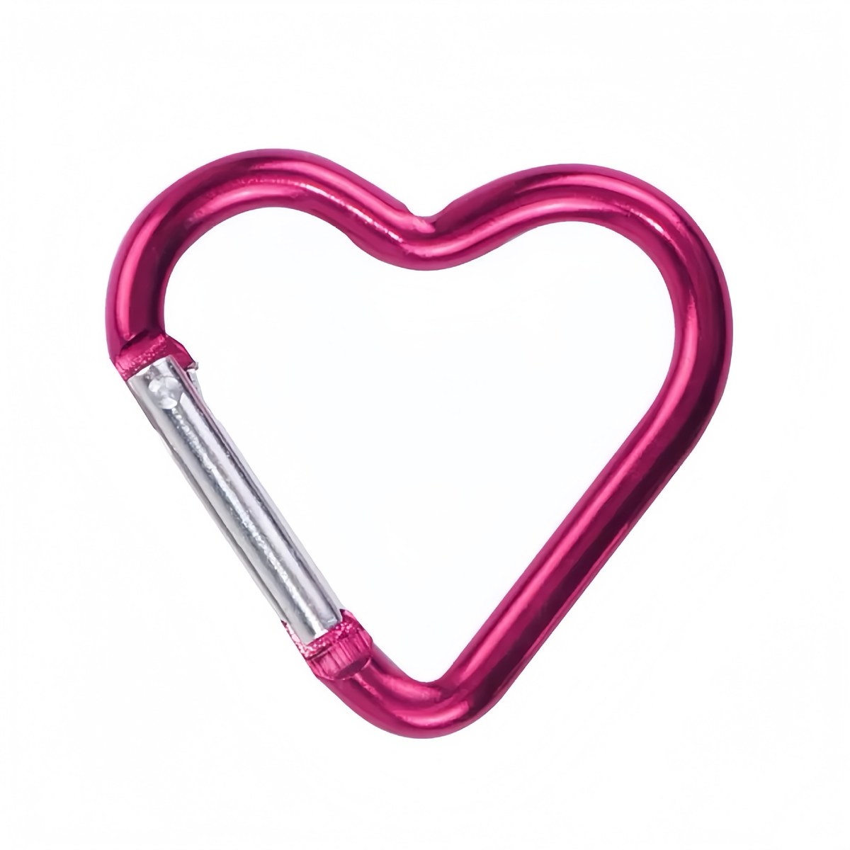 Pink Heart Carabiner Keychain