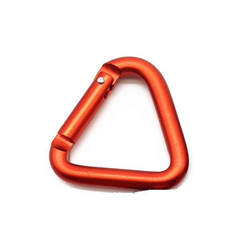 Red Triangle Carabiner With Compass