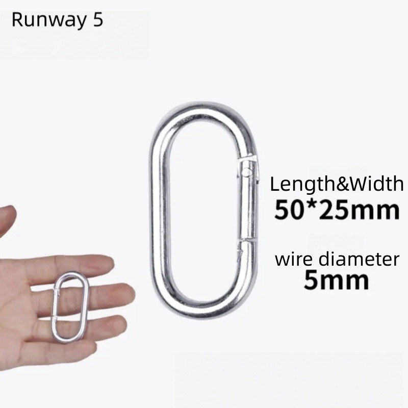Snap hook keychain No.5 dimensions of 50 by 25 mm with 5 mm wire diameter