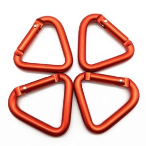Triangle Compass Carabiner Keychain Red