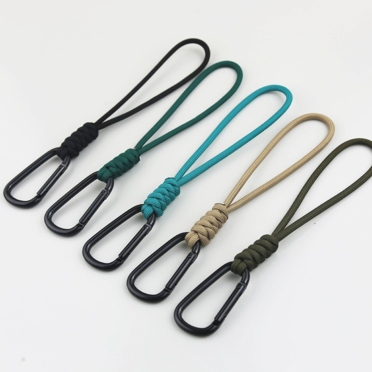 Woven Paracord Keychains Flat Lay