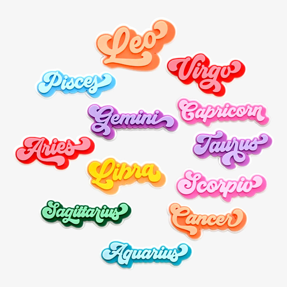 Custom zodiac sign charm set