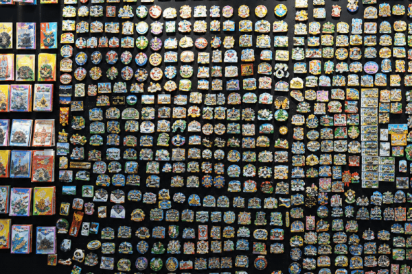 Various Custom Fridge Magnet Sample Display Wall